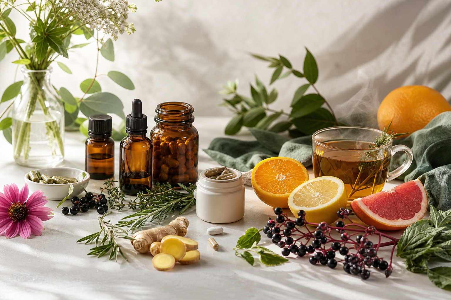 Natürliche Motive zu Immunsystem und Alltag